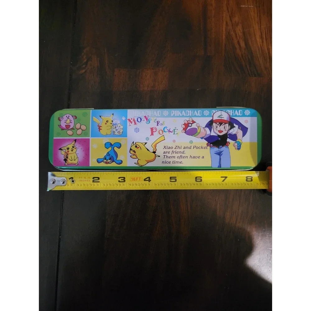 Lot Of 2 Rare Pokemon Pocket Monsters Tin Pencil Cases With Removable Trays